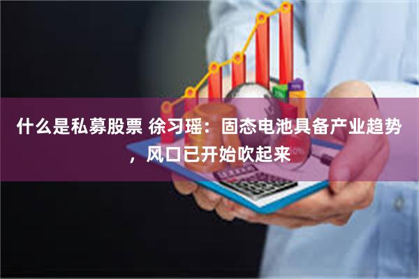 什么是私募股票 徐习瑶：固态电池具备产业趋势，风口已开始吹起来